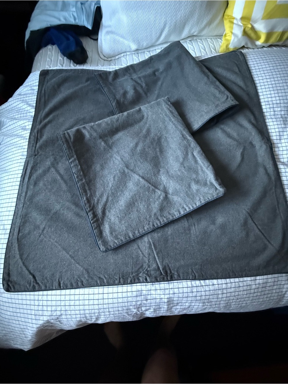 3 Vintage Lauren Ralph Lauren Gray Euro Sham Set